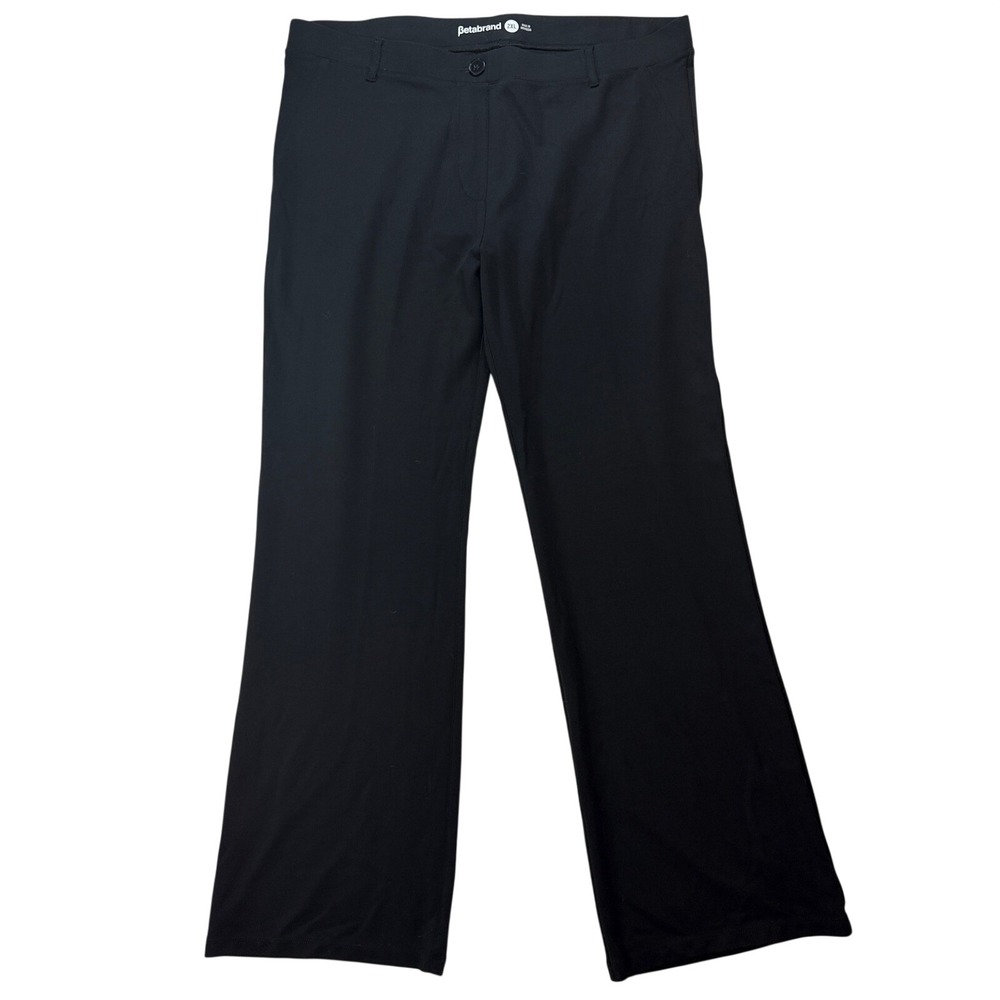 Betabrand Dress Pant Yoga Pants Womens 2XL Straight Leg Black